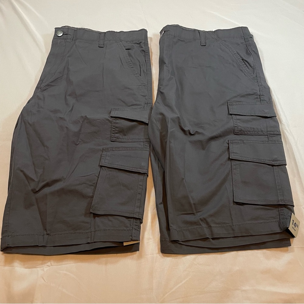 George Men's Dark Gray Messenger Cargo‎ Shorts Bundle